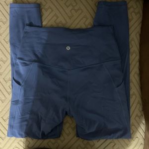 Blue Lululemon Align leggings with pockets